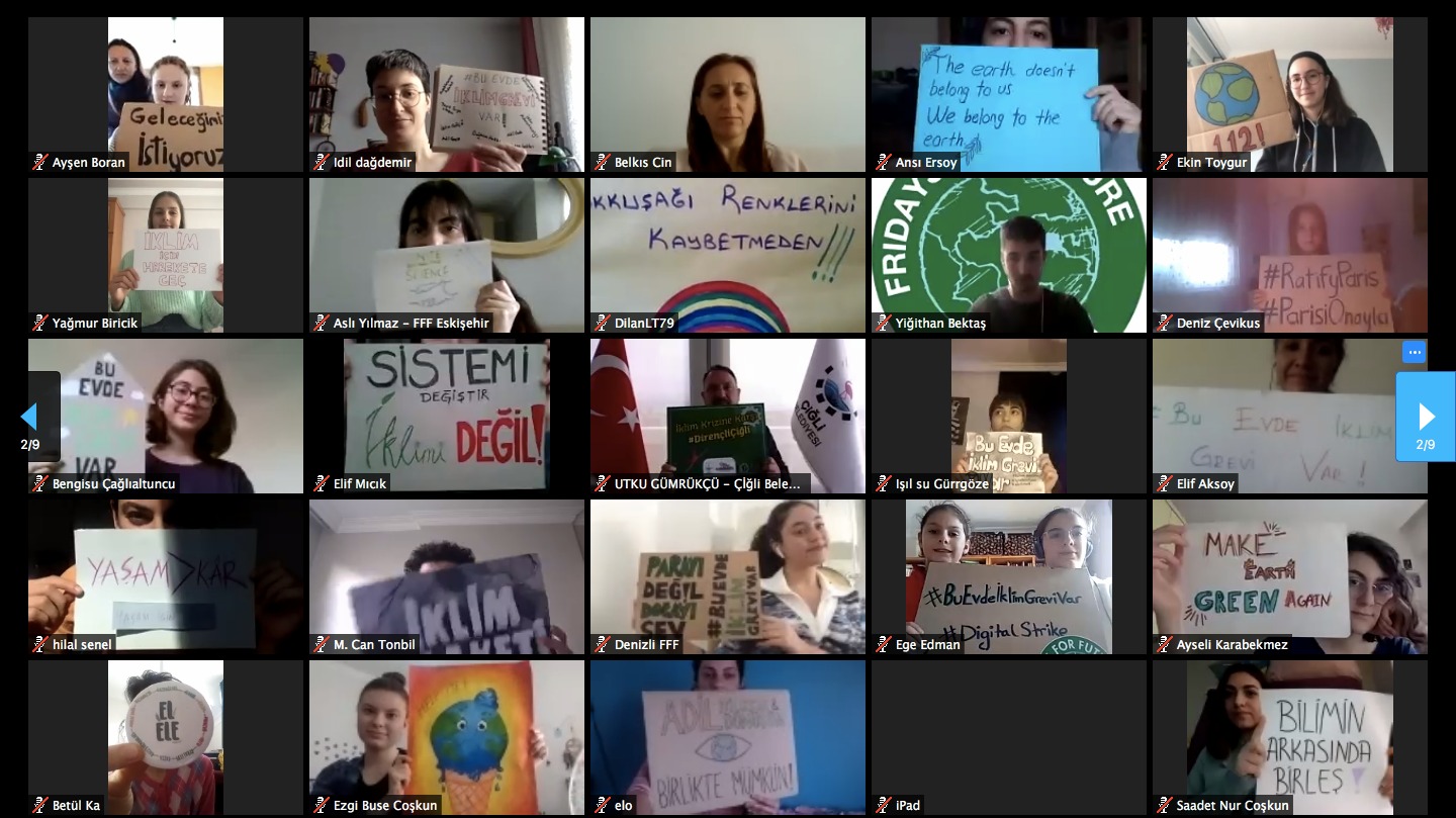 Dijital İklim Grevinde Tek Ses: “Krizlere Karşı Bilime ve Gençlere Kulak Verin!”