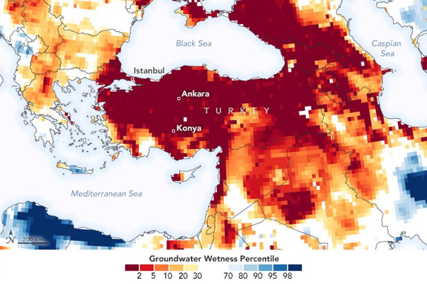 NASA: Türkiye Şiddetli Kuraklık Yaşıyor