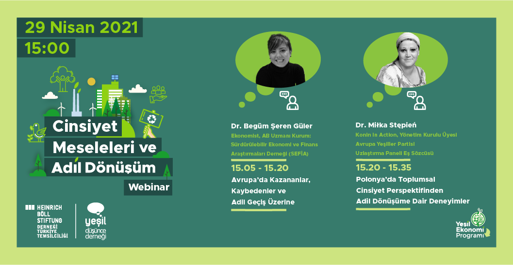 Cinsiyet Meseleleri ve Adil Dönüşüm 29 Nisan’da Tartışılacak