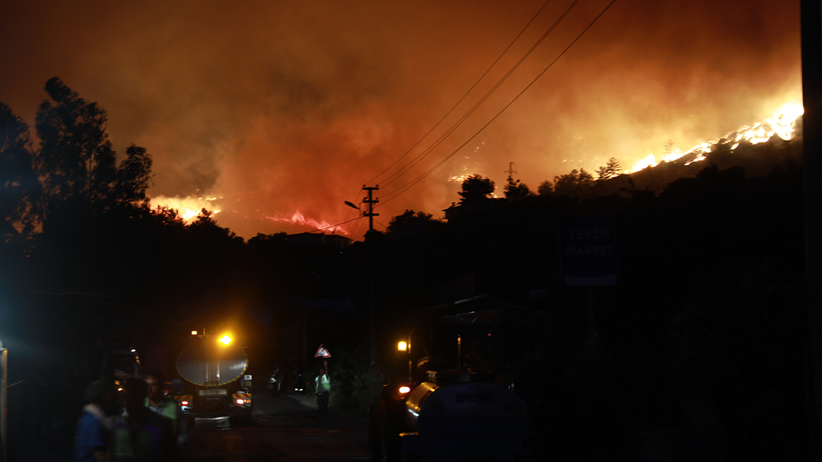 Yangın Termik Santrallara Yaklaştı, Tehlike Kapıda